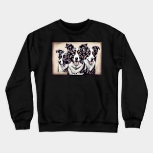 3 Border Collies Crewneck Sweatshirt